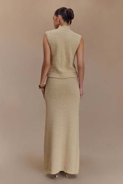 Azalea Sleeveless Knit Top - Wheat-My Chic Way.All Rights Reserved