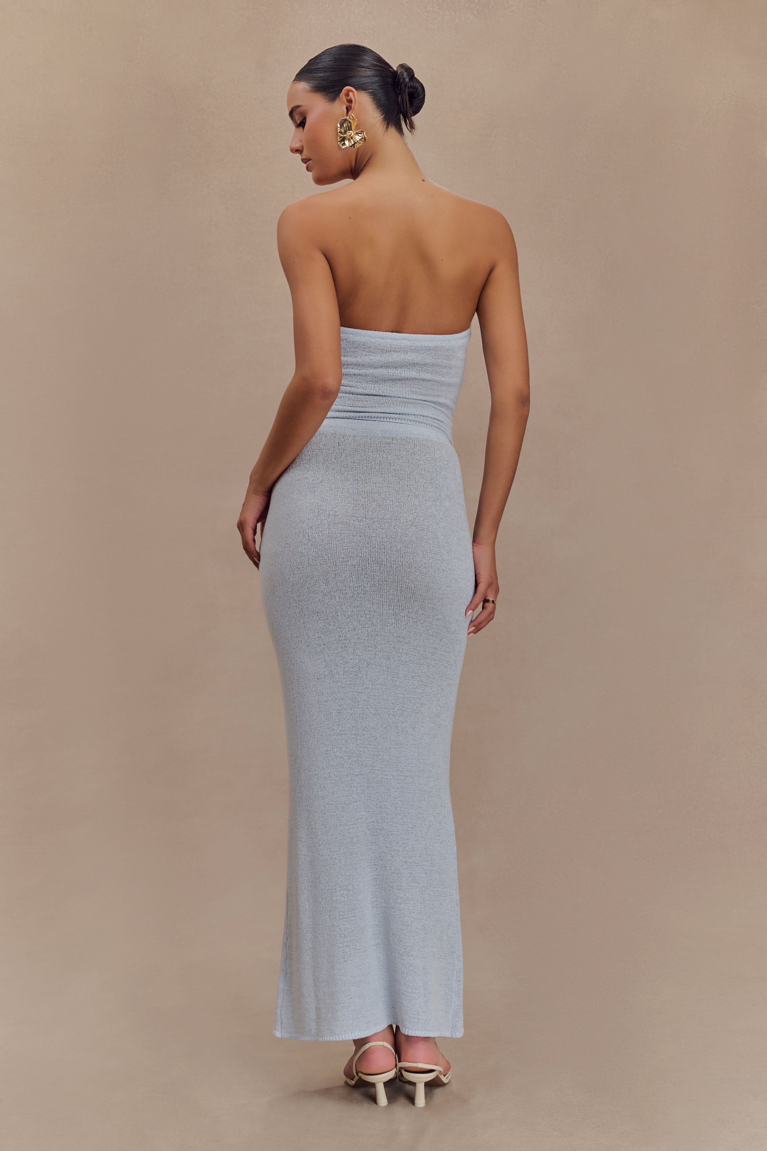 Phoebe Knit Maxi Skirt - Ice Blue-My Chic Way.All Rights Reserved