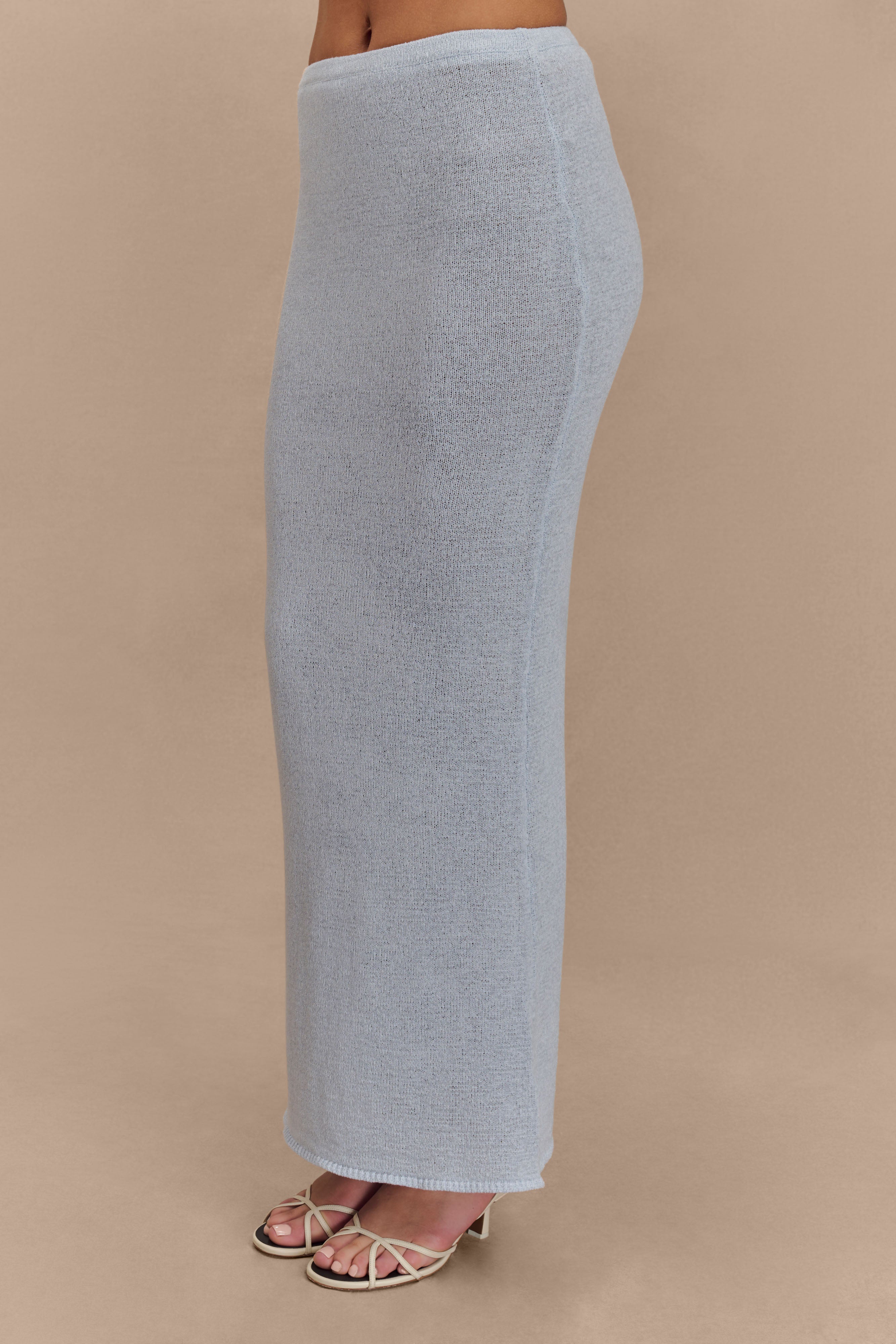Phoebe Knit Maxi Skirt - Ice Blue-My Chic Way.All Rights Reserved