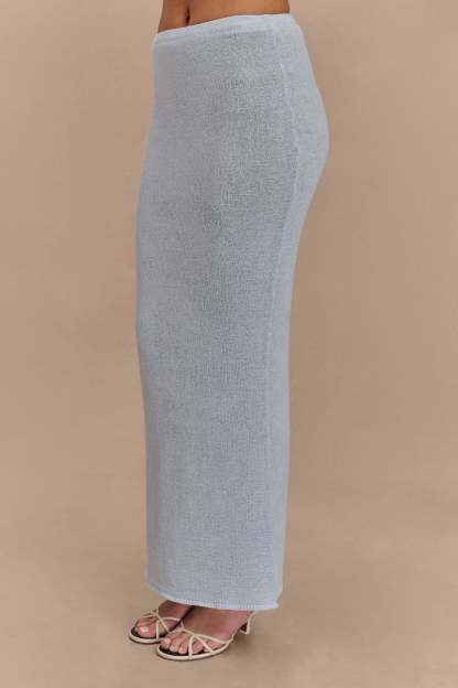 Phoebe Knit Maxi Skirt - Ice Blue-My Chic Way.All Rights Reserved