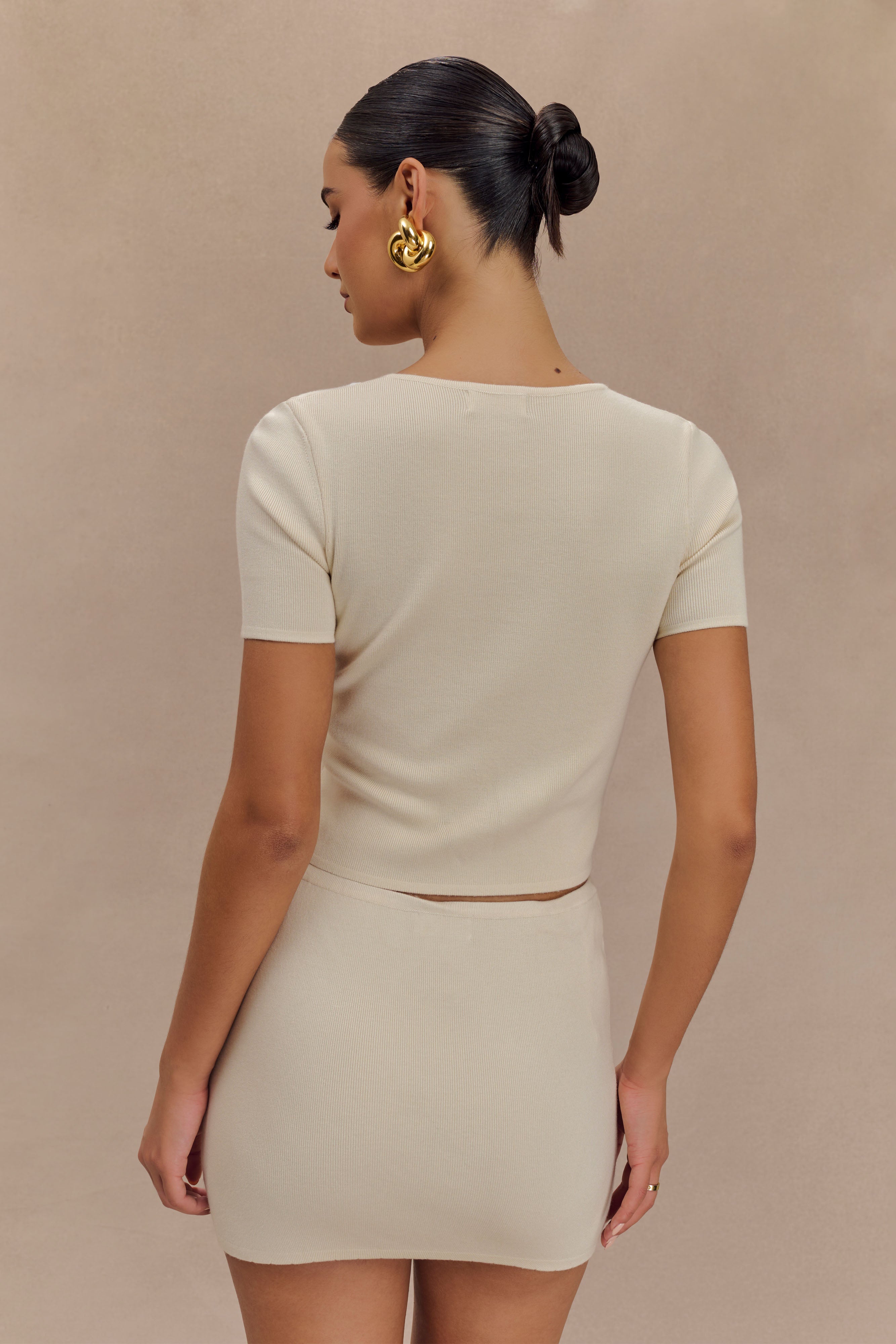 Monroe Embroidered Knit Top - Cream And Ivory-My Chic Way.All Rights Reserved