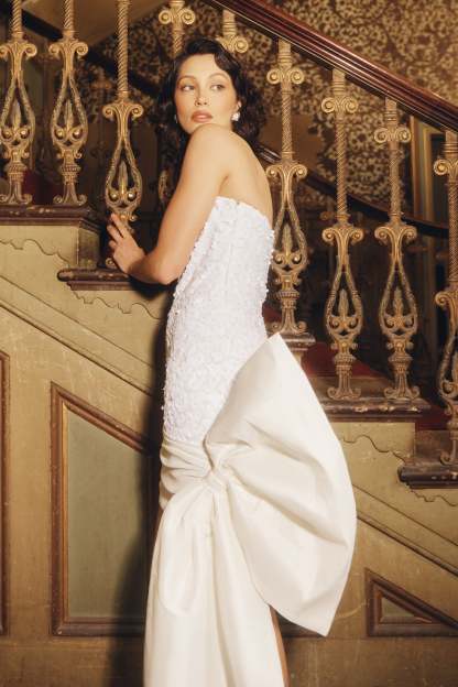 Franka Strapless Bow Mini Dress - White-My Chic Way.All Rights Reserved