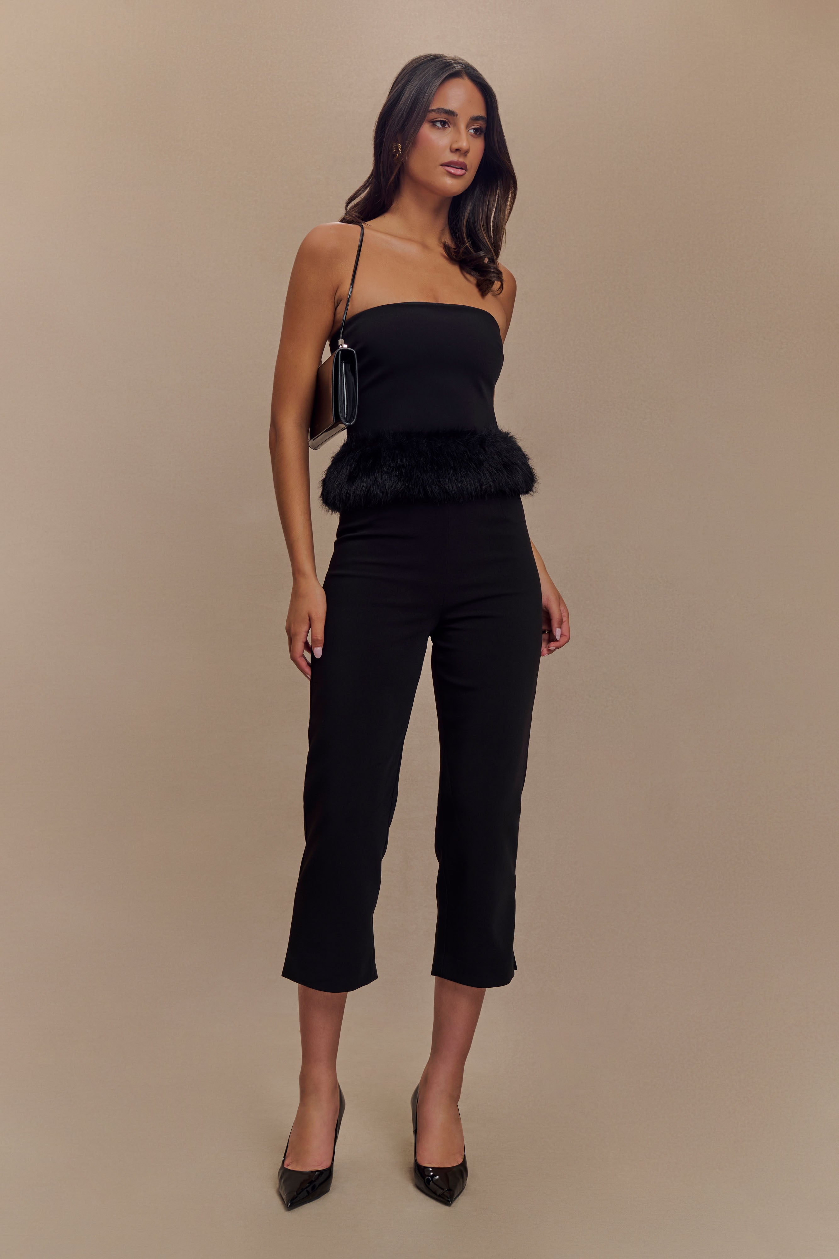 Nola Suiting Capri Pants - Black-My Chic Way.All Rights Reserved