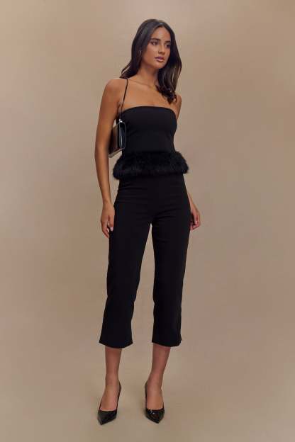 Nola Suiting Capri Pants - Black-My Chic Way.All Rights Reserved