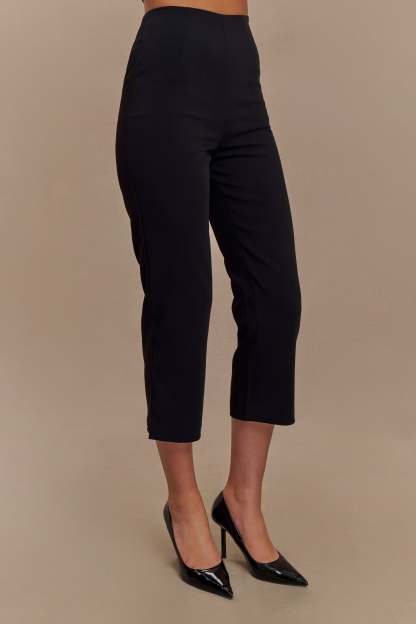 Nola Suiting Capri Pants - Black-My Chic Way.All Rights Reserved