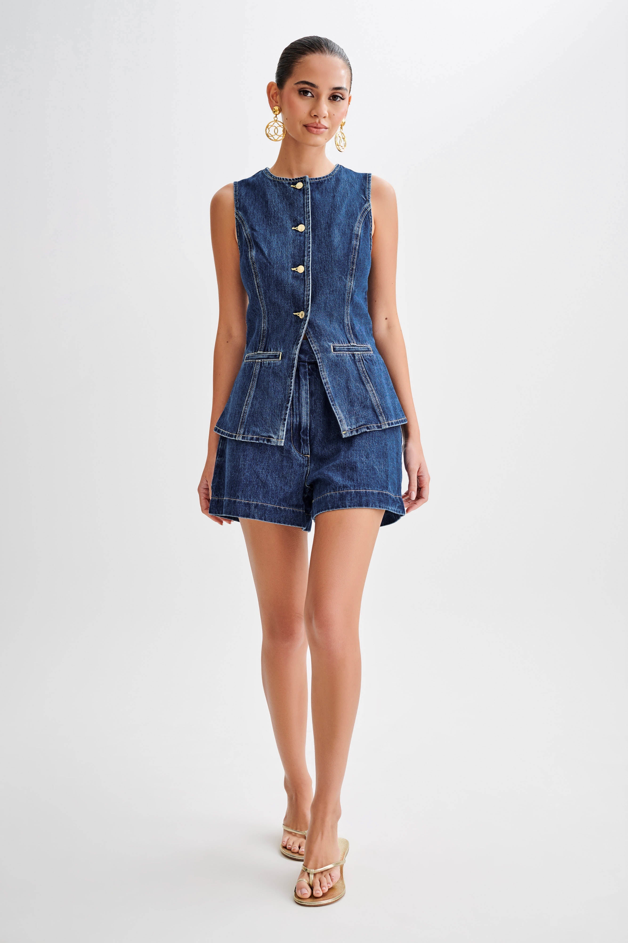 Abel Denim Shorts - Dark Blue-My Chic Way.All Rights Reserved