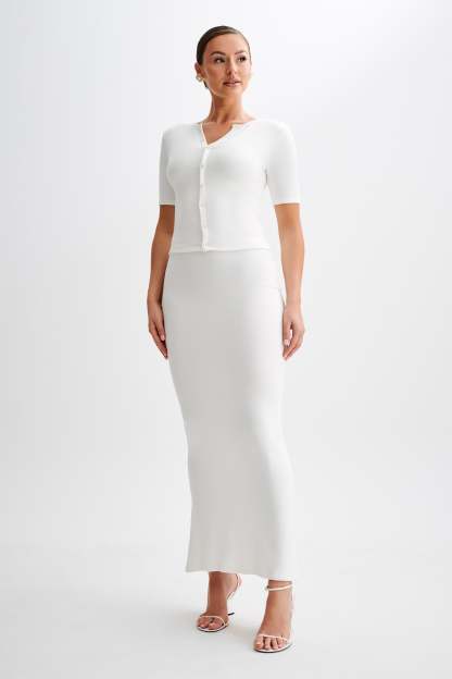 Jonah Modal Maxi Skirt - Ivory-My Chic Way.All Rights Reserved