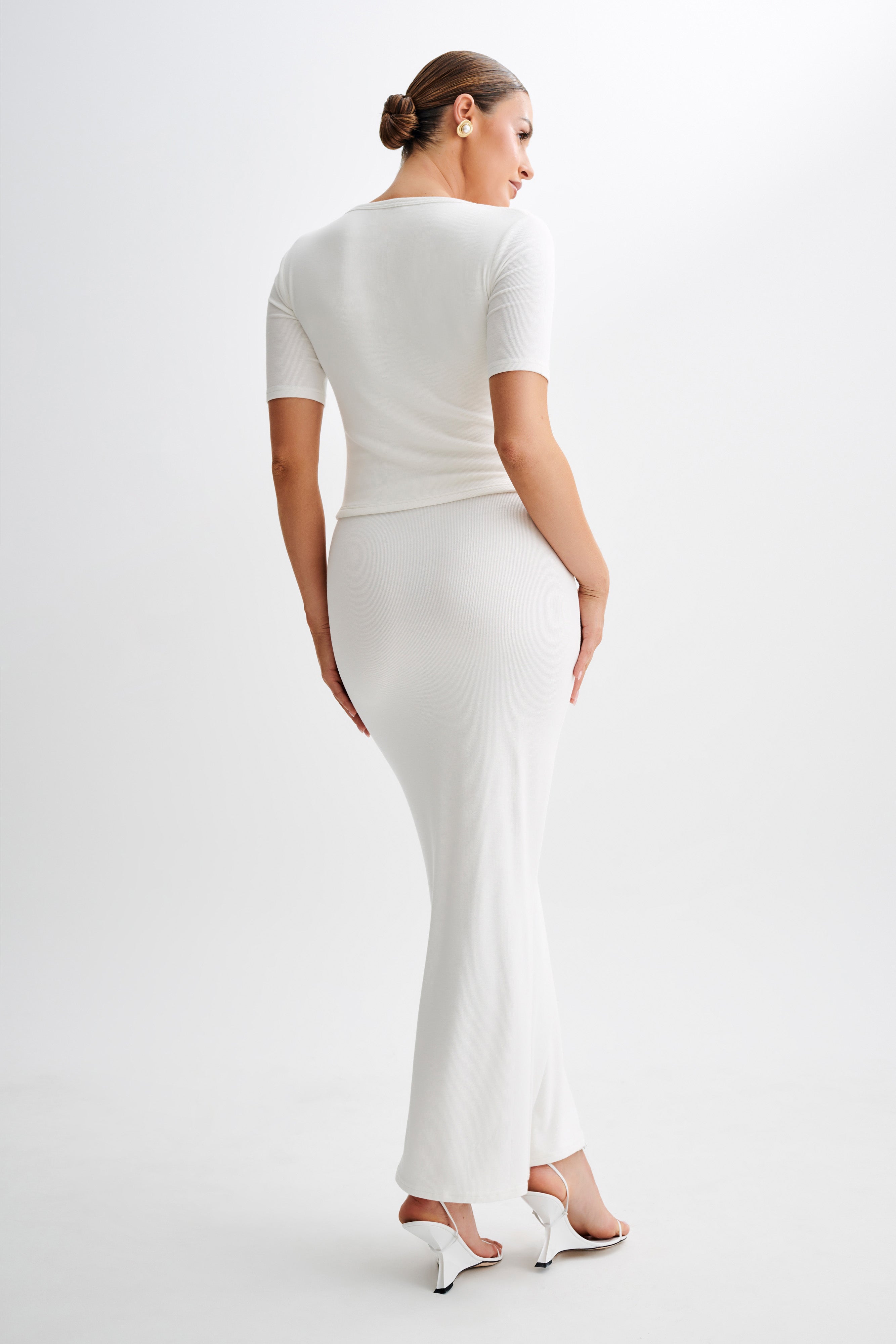 Jonah Modal Maxi Skirt - Ivory-My Chic Way.All Rights Reserved