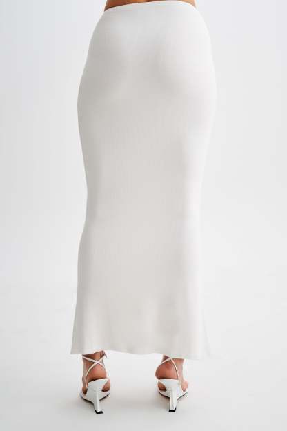 Jonah Modal Maxi Skirt - Ivory-My Chic Way.All Rights Reserved