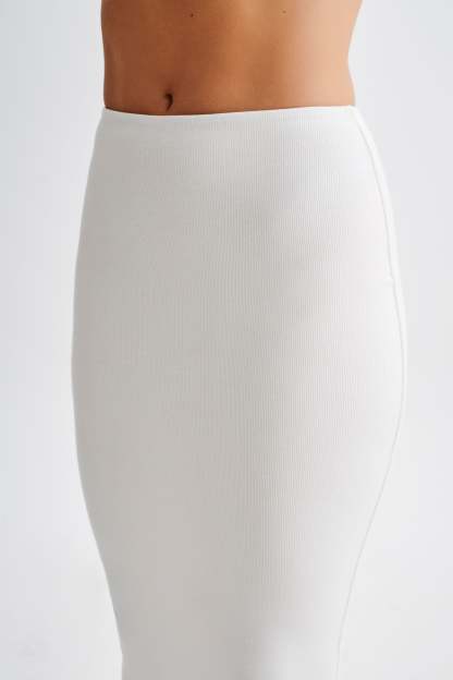 Jonah Modal Maxi Skirt - Ivory-My Chic Way.All Rights Reserved