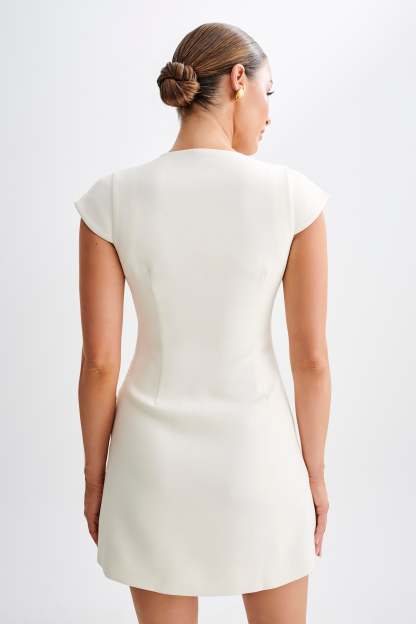 Kiernan Sleeveless Blazer Dress - Ivory-My Chic Way.All Rights Reserved