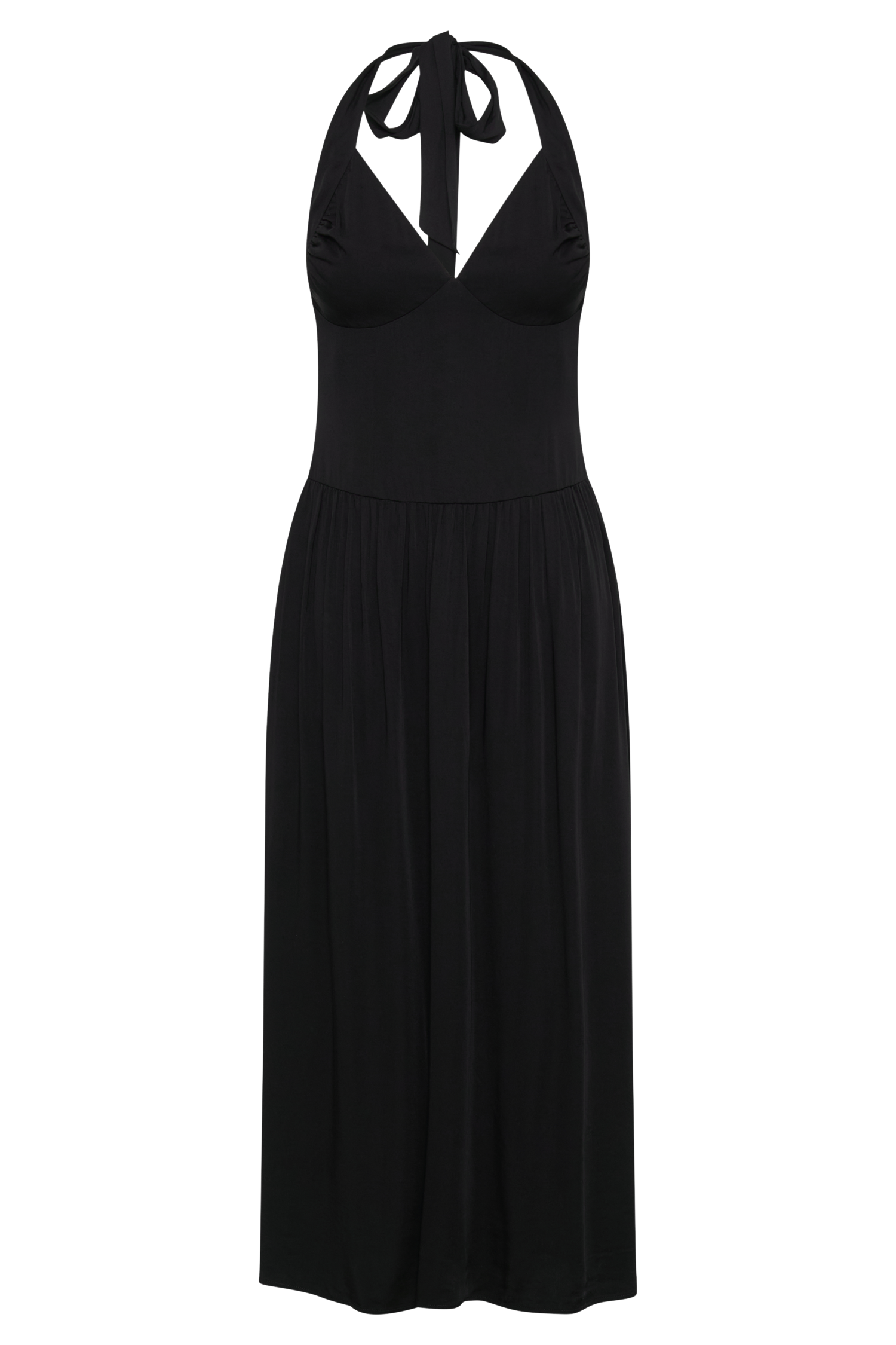 Harriette Halter Midi Dress - Black-My Chic Way.All Rights Reserved