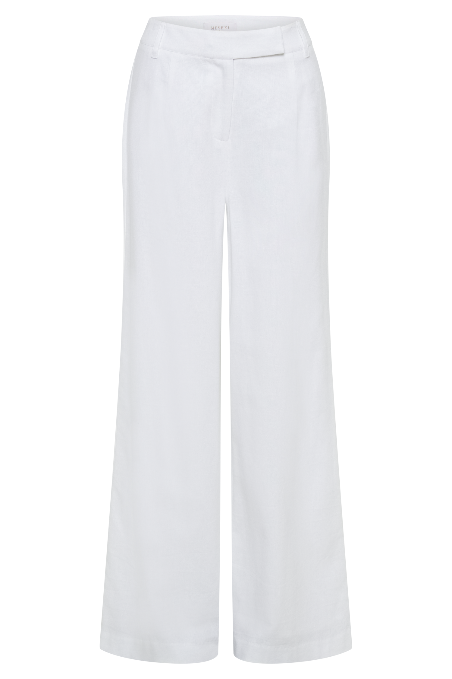 Franca Linen Wide Leg Pant - White-My Chic Way.All Rights Reserved
