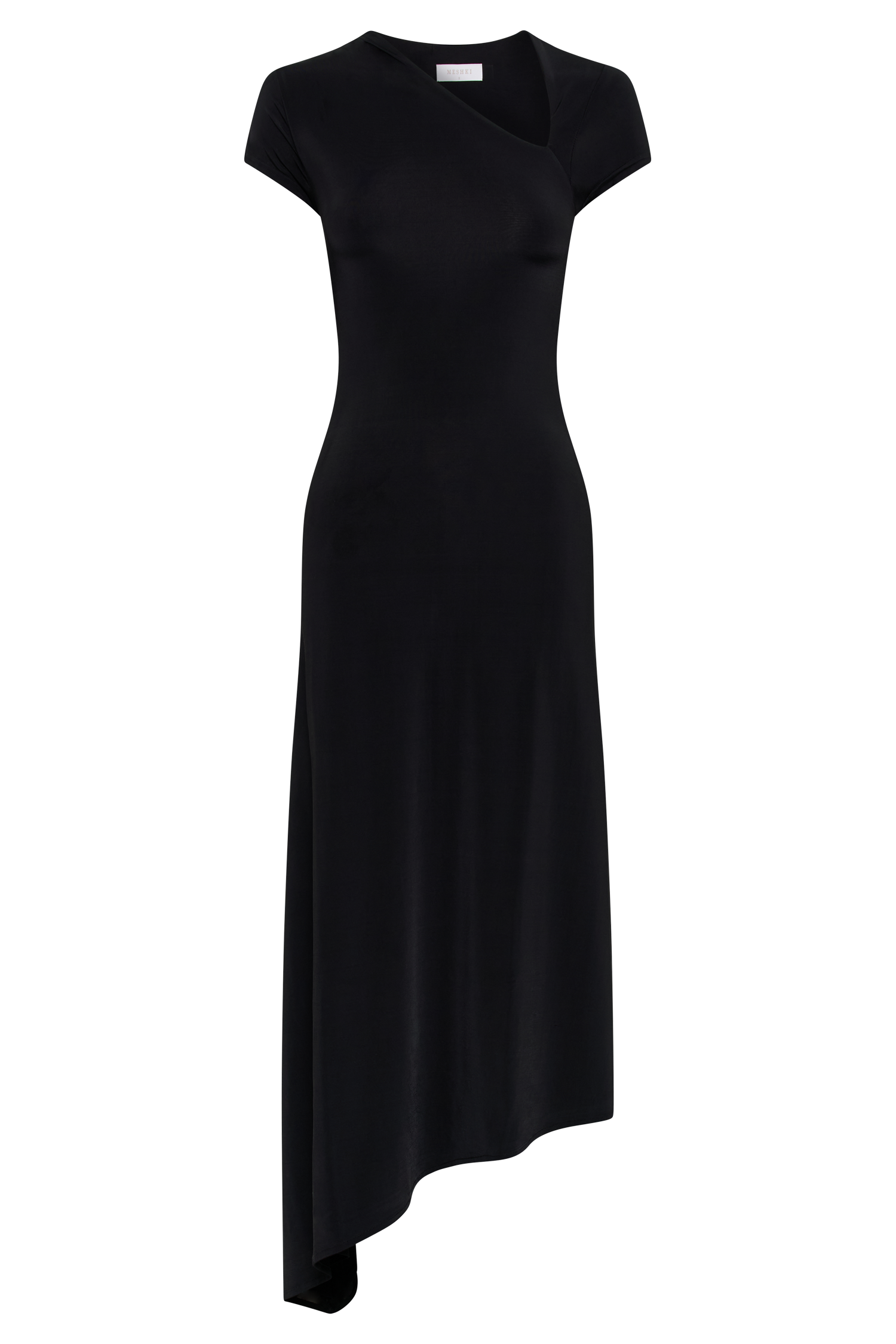 Ilaria Slinky Maxi Dress With Cut Out - Black-My Chic Way.All Rights Reserved