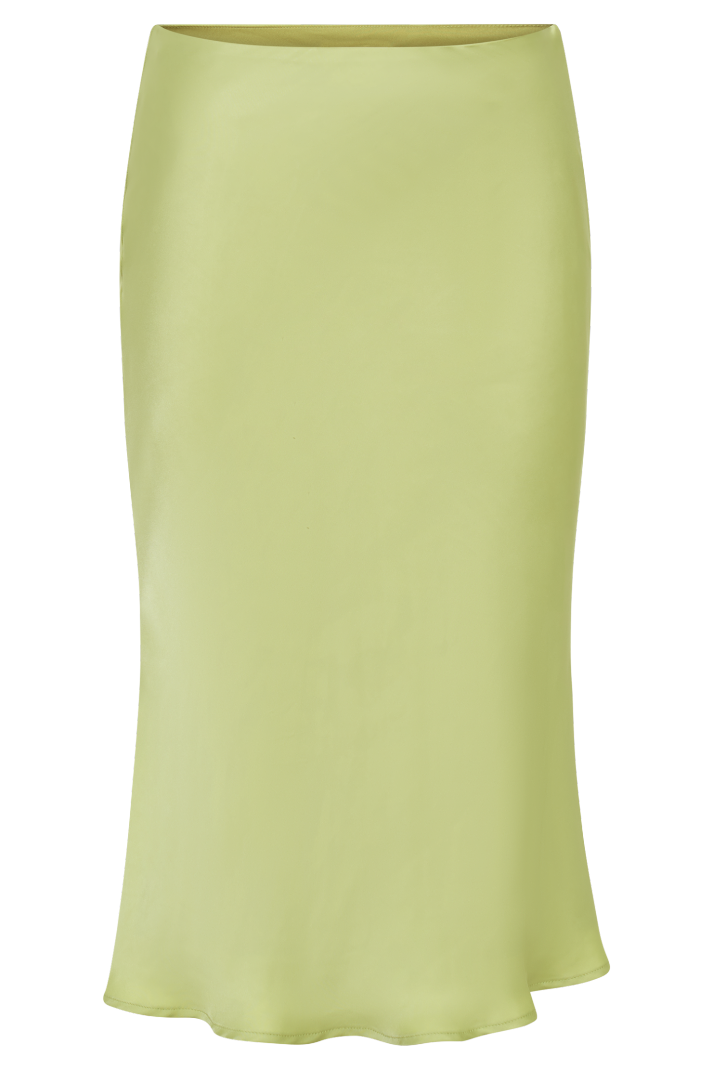 Allegra Satin Knee Length Skirt - Apple-My Chic Way.All Rights Reserved