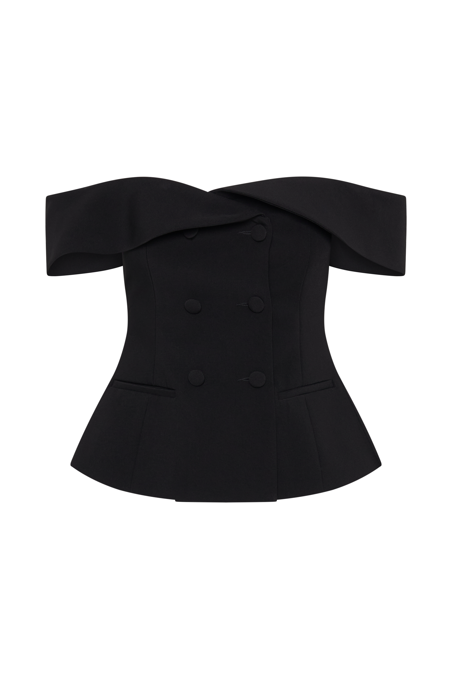 Krista Strapless Suiting Top - Black-My Chic Way.All Rights Reserved