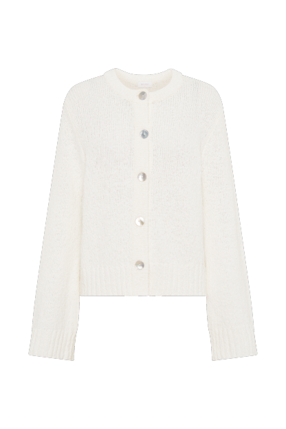 Moira Oversized Boucle Cardigan - White-My Chic Way.All Rights Reserved