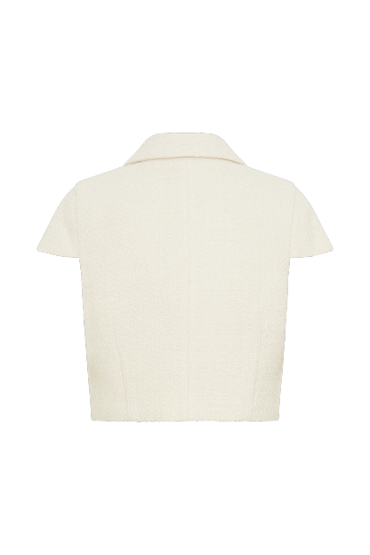 Parisa Boucle Button Up Top - Ivory-My Chic Way.All Rights Reserved