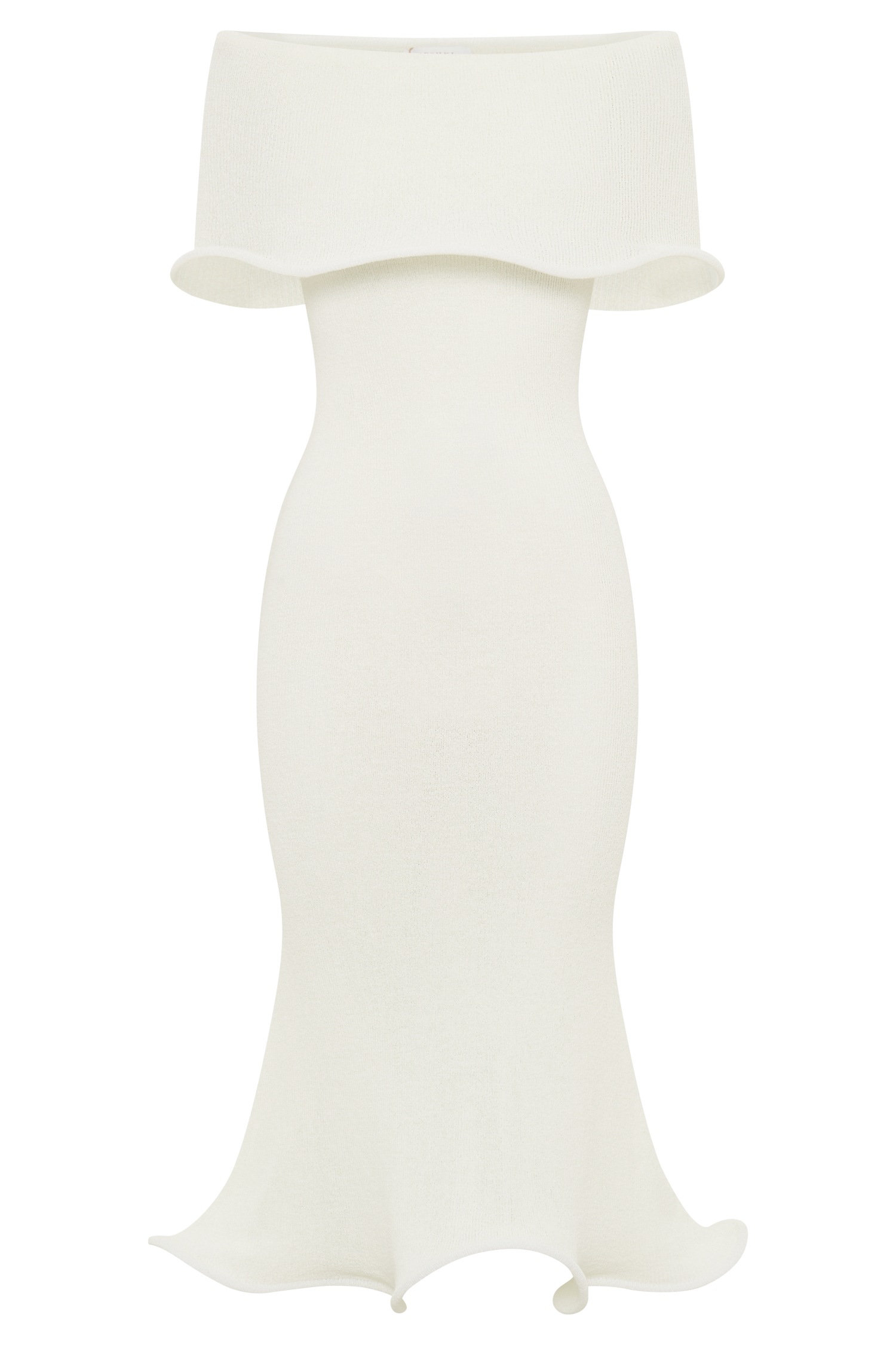 Molly Off Shoulder Knit Midi Dress - Ivory-My Chic Way.All Rights Reserved