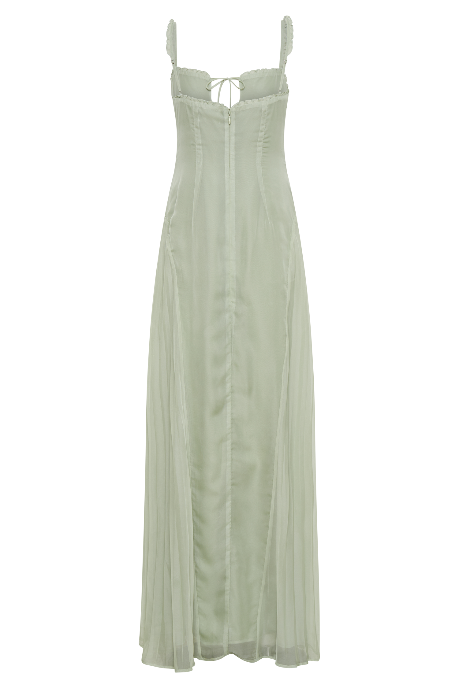Saira Chiffon Maxi Dress - Pastel Green-My Chic Way.All Rights Reserved