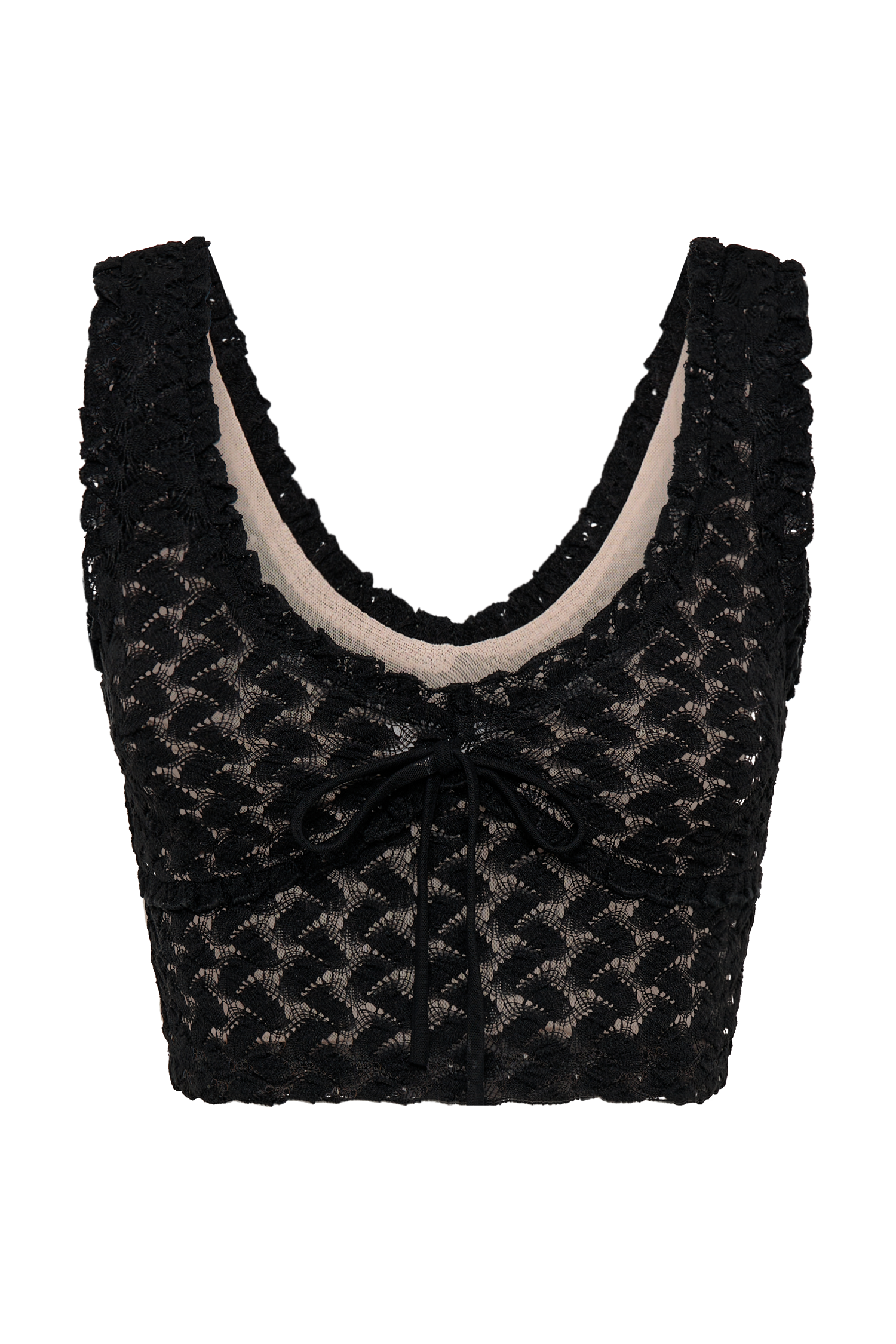 Morgan Mesh And Lace Sleeveless Top - Black-My Chic Way.All Rights Reserved