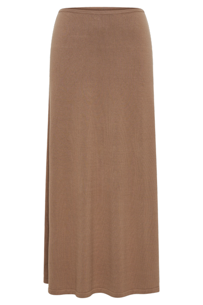 Diedre A-Line Knit Maxi Skirt - Pecan-My Chic Way.All Rights Reserved