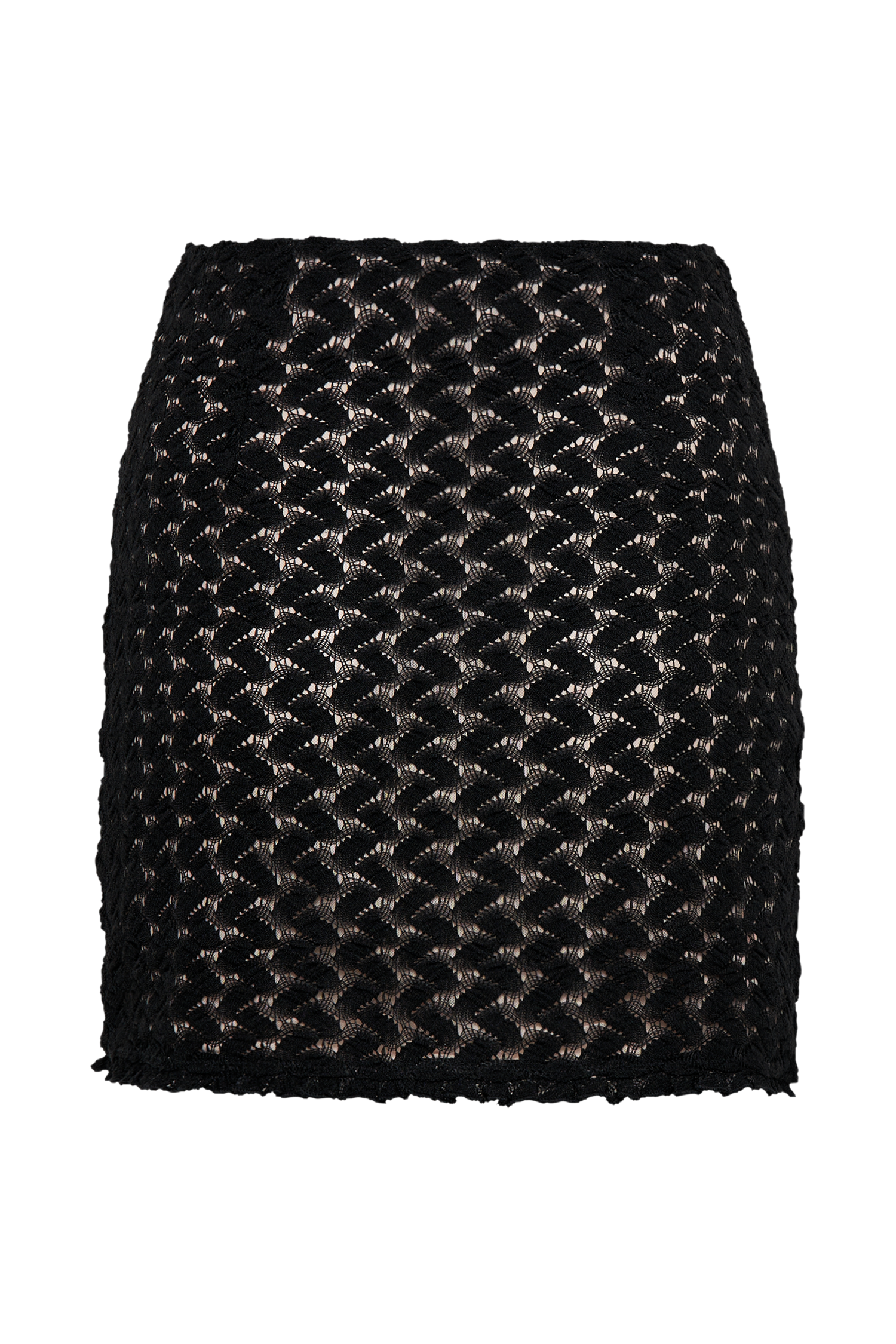 Morgan Mesh And Lace Mini Skirt - Black-My Chic Way.All Rights Reserved