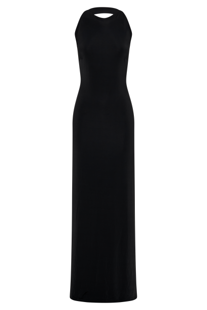 Louise Slinky Backless Maxi Dress - Black-My Chic Way.All Rights Reserved