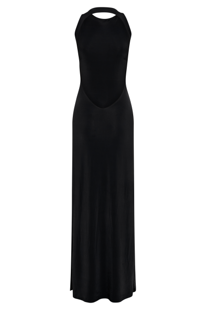 Louise Slinky Backless Maxi Dress - Black-My Chic Way.All Rights Reserved