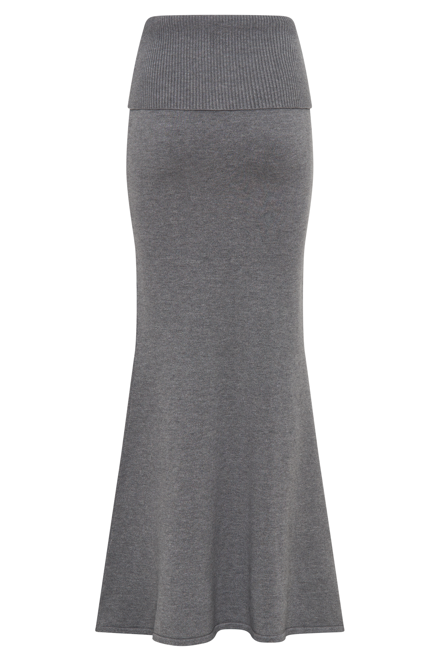 Karlie Knit Maxi Skirt With Ribbed Waist - Charcoal Marle-My Chic Way.All Rights Reserved