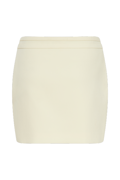 Letitia Suiting Mini Skirt With Buckle - Pastel Lemon-My Chic Way.All Rights Reserved