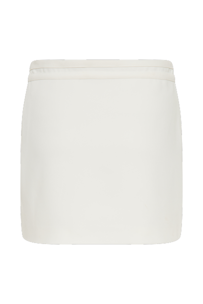 Letitia Suiting Mini Skirt With Buckle - Ivory-My Chic Way.All Rights Reserved