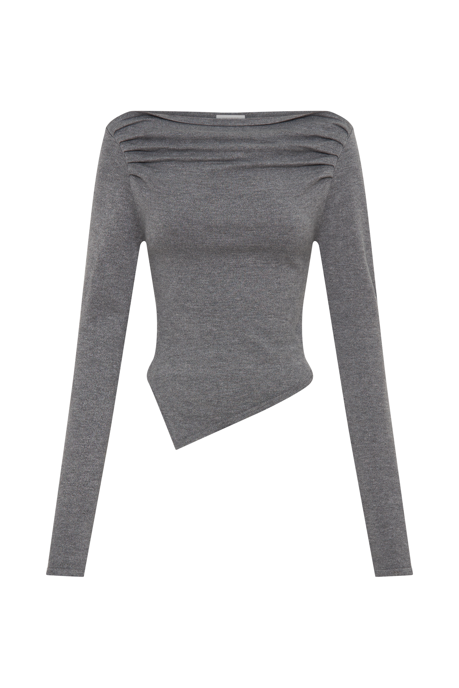 Karlie Off Shoulder Knit Top - Charcoal Marle-My Chic Way.All Rights Reserved