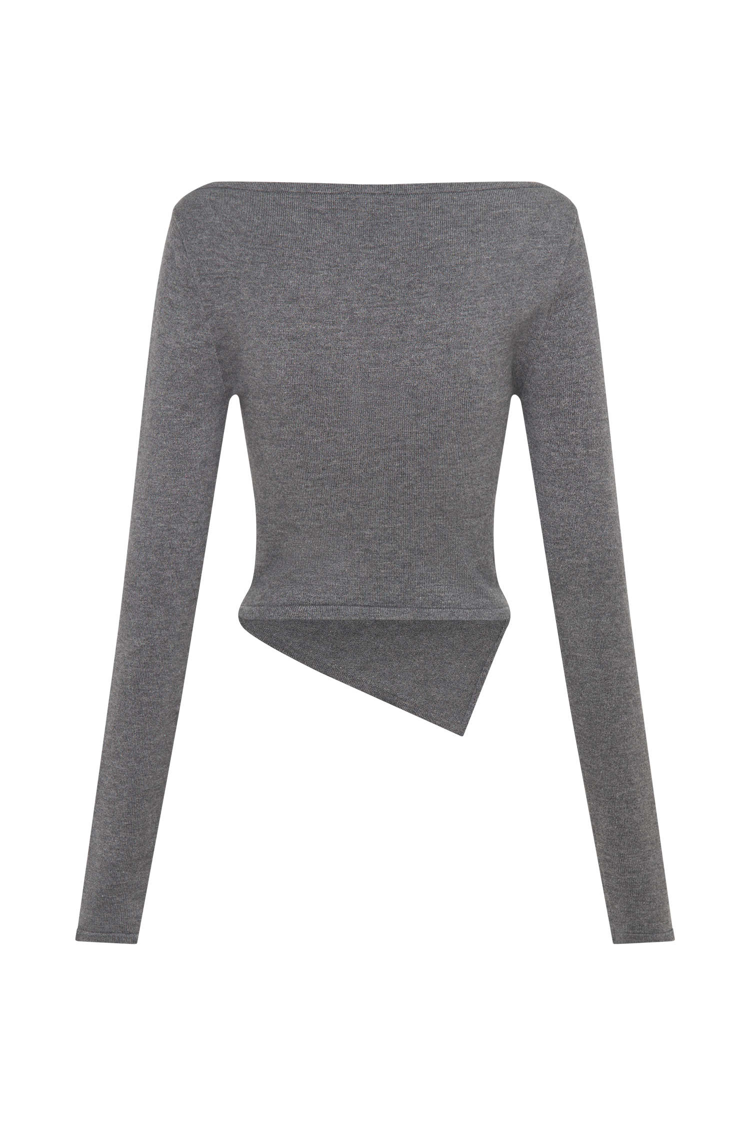 Karlie Off Shoulder Knit Top - Charcoal Marle-My Chic Way.All Rights Reserved