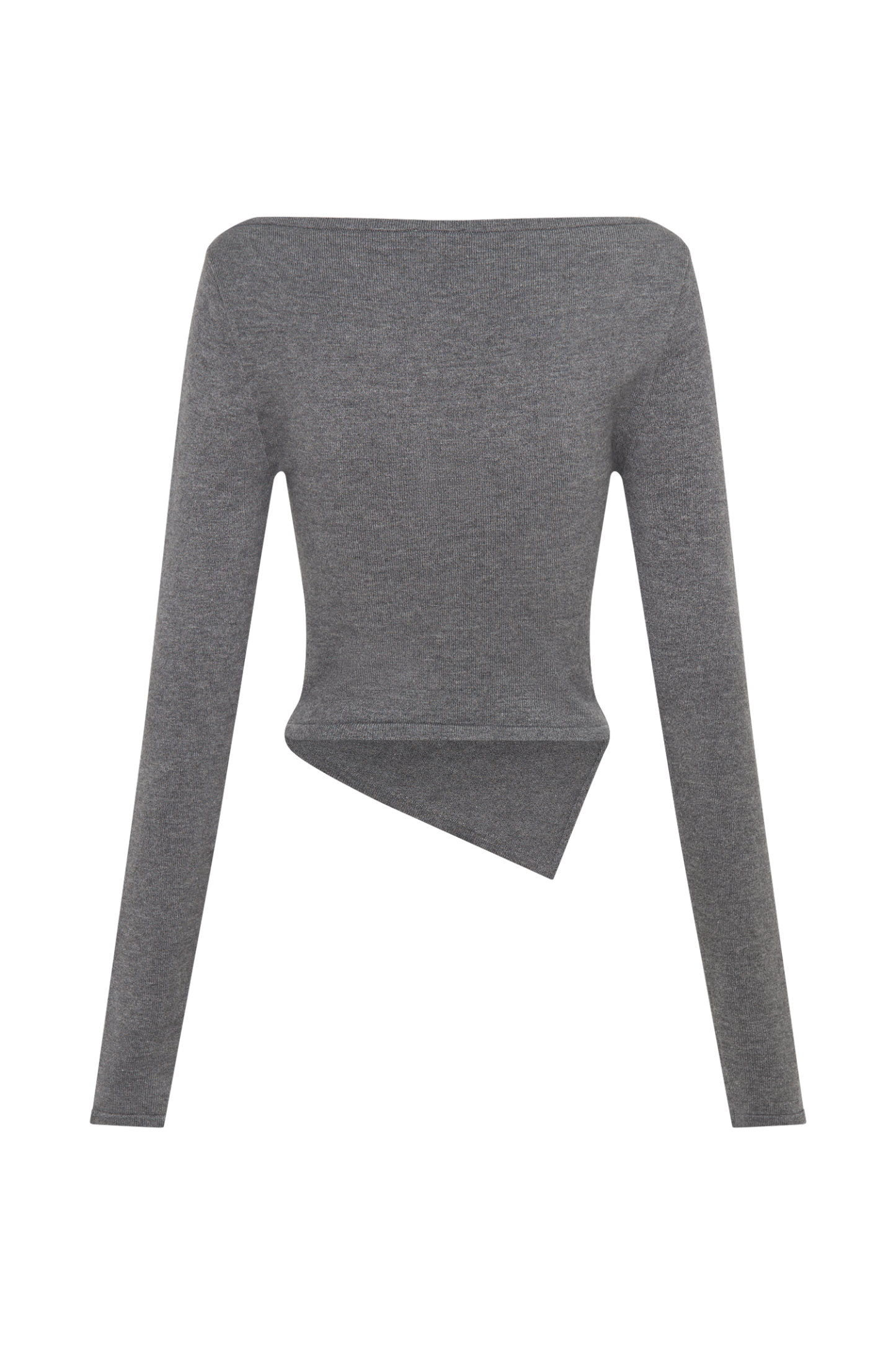 Karlie Off Shoulder Knit Top - Charcoal Marle-My Chic Way.All Rights Reserved