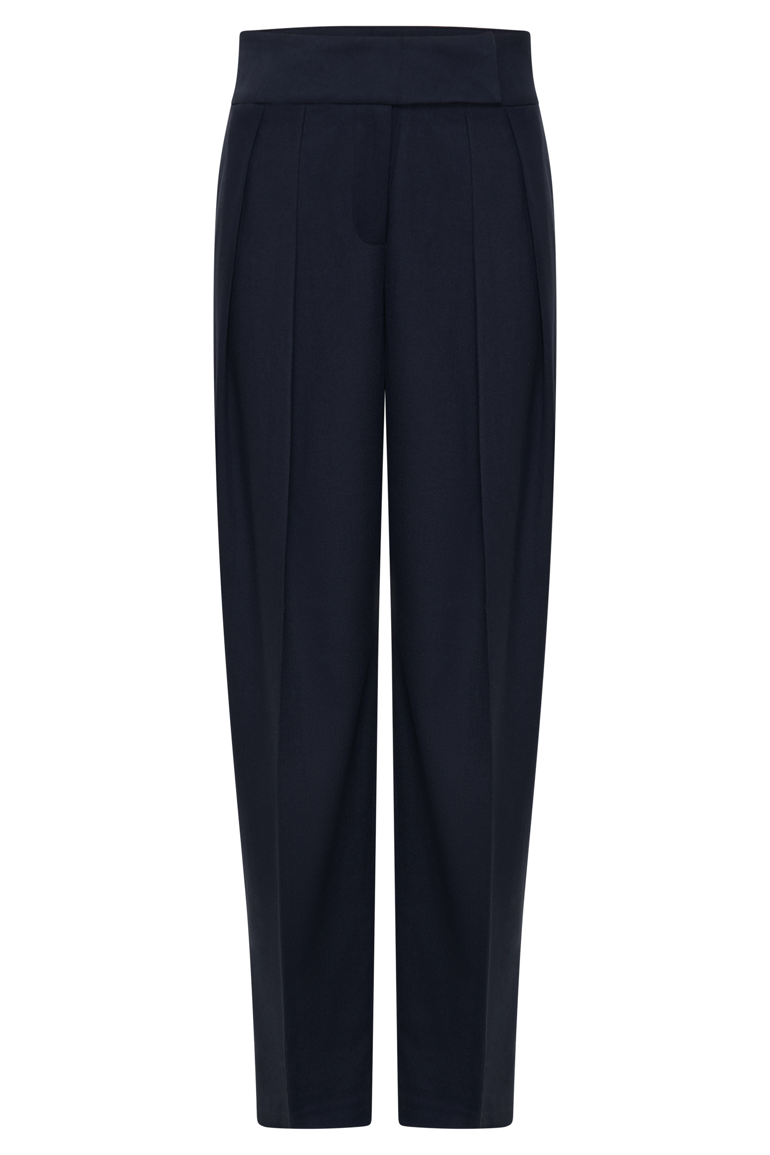 Penelope Pleated High Waisted Pants - Dark Navy-My Chic Way.All Rights Reserved
