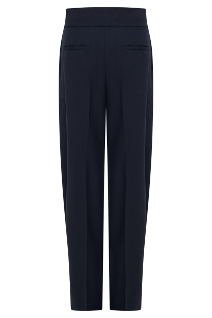 Penelope Pleated High Waisted Pants - Dark Navy-My Chic Way.All Rights Reserved