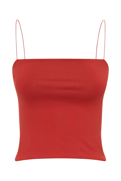 Arya Longline Spaghetti Strap Top - Ruby-My Chic Way.All Rights Reserved