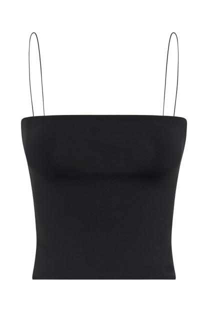 Arya Longline Spaghetti Strap Top - Black-My Chic Way.All Rights Reserved