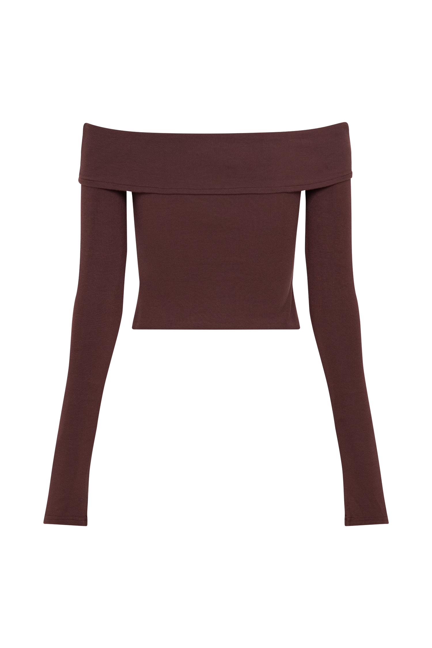 Briah Cut Out Modal Long Sleeve Top - Mahogany-My Chic Way.All Rights Reserved