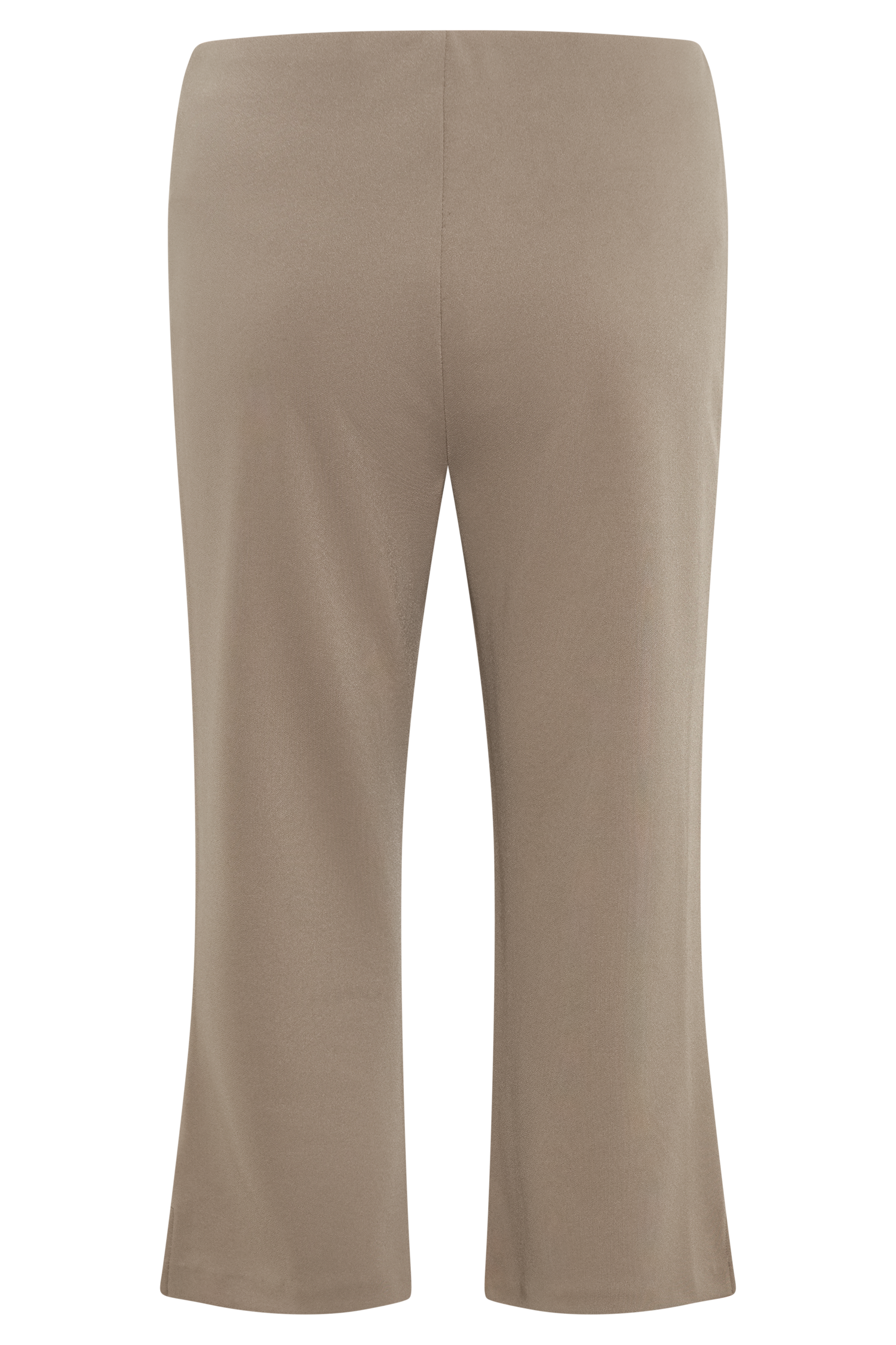 Layla Flared Crepe Capri Pants - Mushroom-My Chic Way.All Rights Reserved