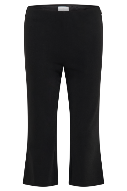 Layla Flared Crepe Capri Pants - Black-My Chic Way.All Rights Reserved