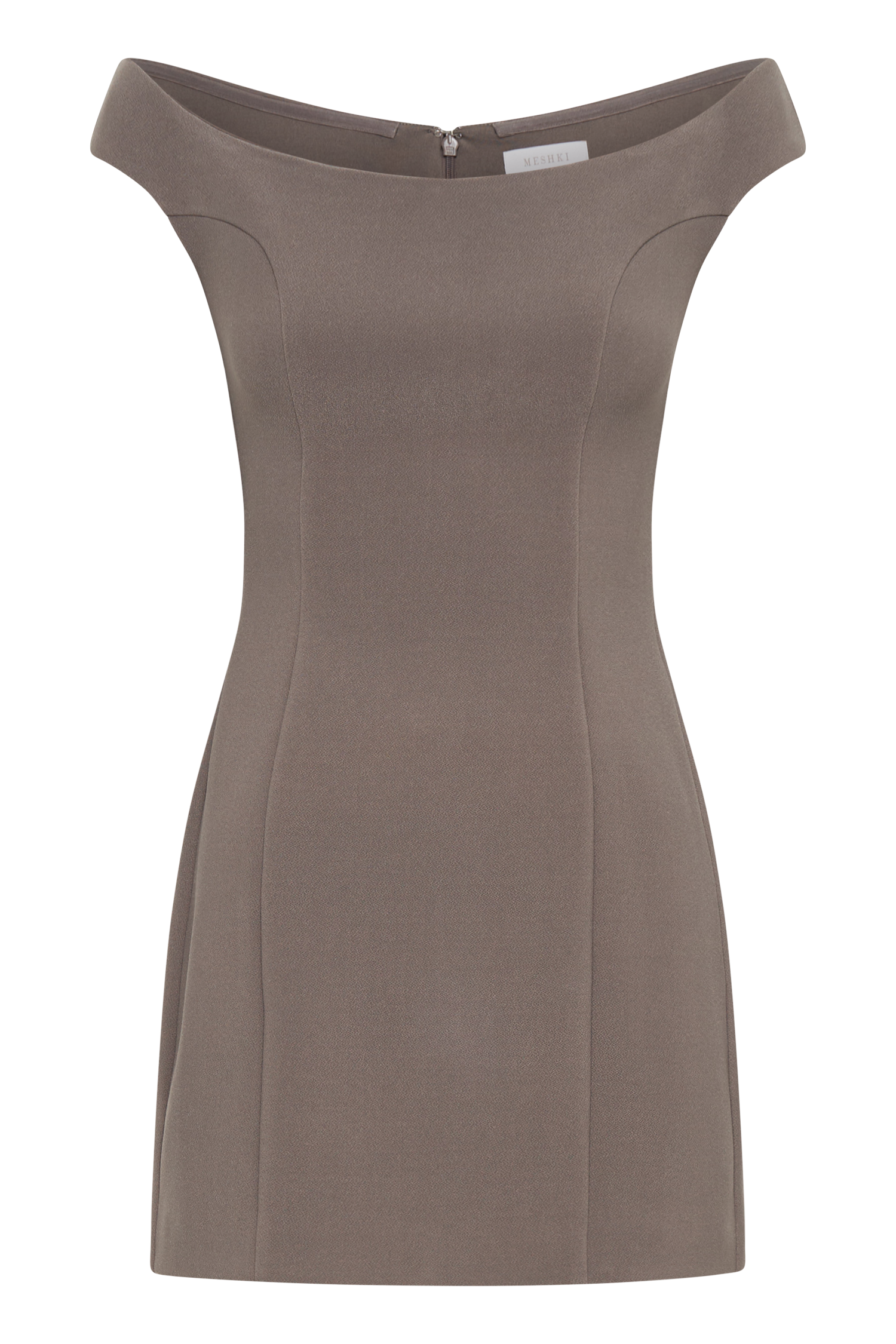 Cassidy Crepe Off Shoulder Mini Dress - Smoke-My Chic Way.All Rights Reserved
