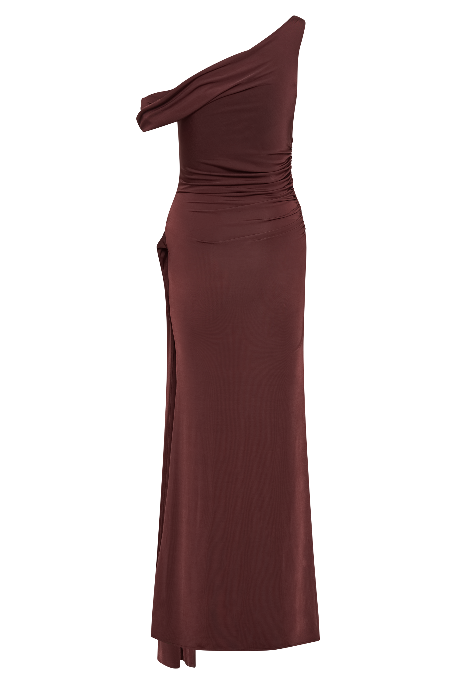 Aisnley Slinky Fishtail Maxi Dress - Mahogany-My Chic Way.All Rights Reserved