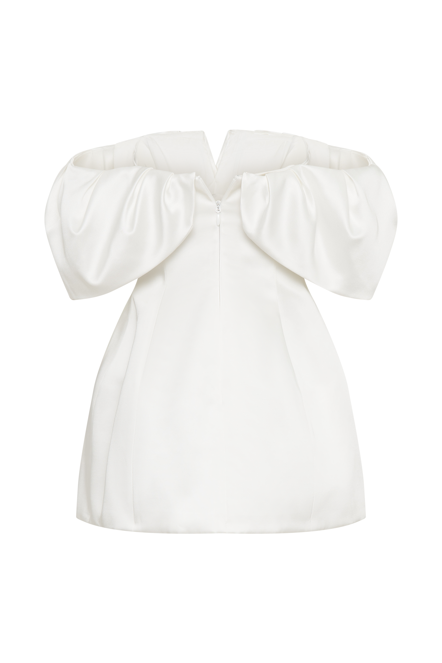 Portia Off Shoulder Satin Corset Dress - White-My Chic Way.All Rights Reserved