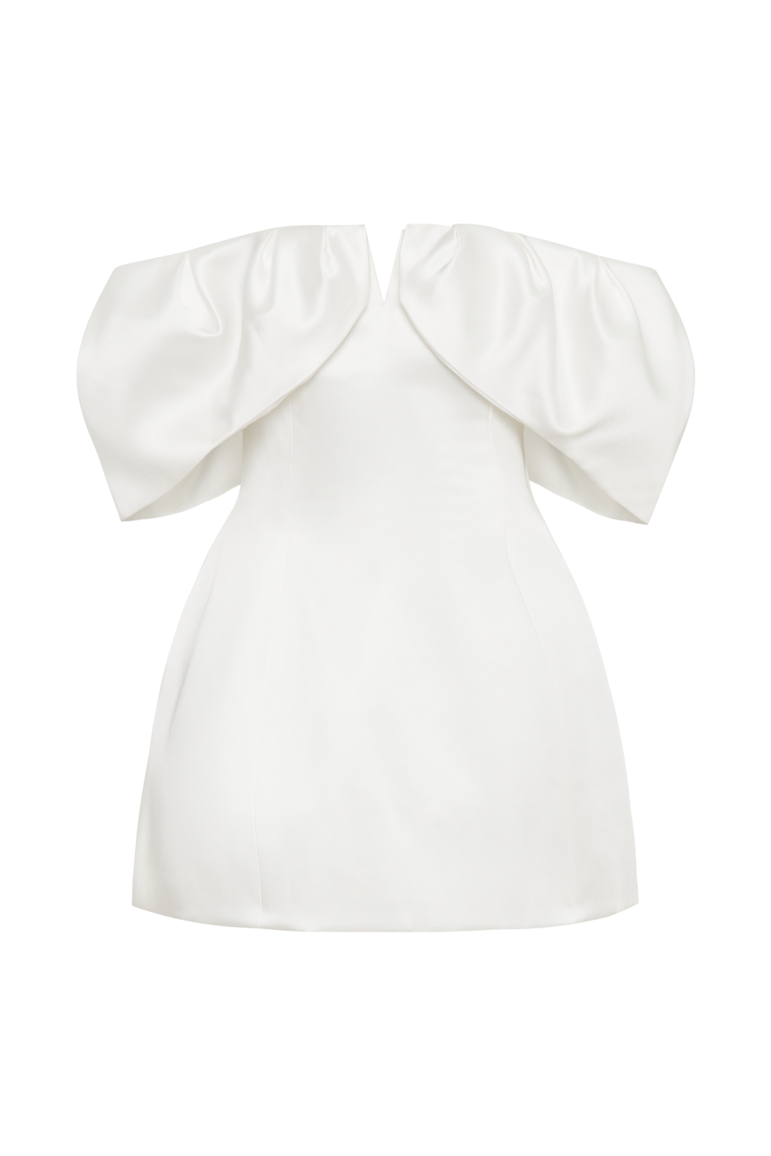 Portia Off Shoulder Satin Corset Dress - White-My Chic Way.All Rights Reserved