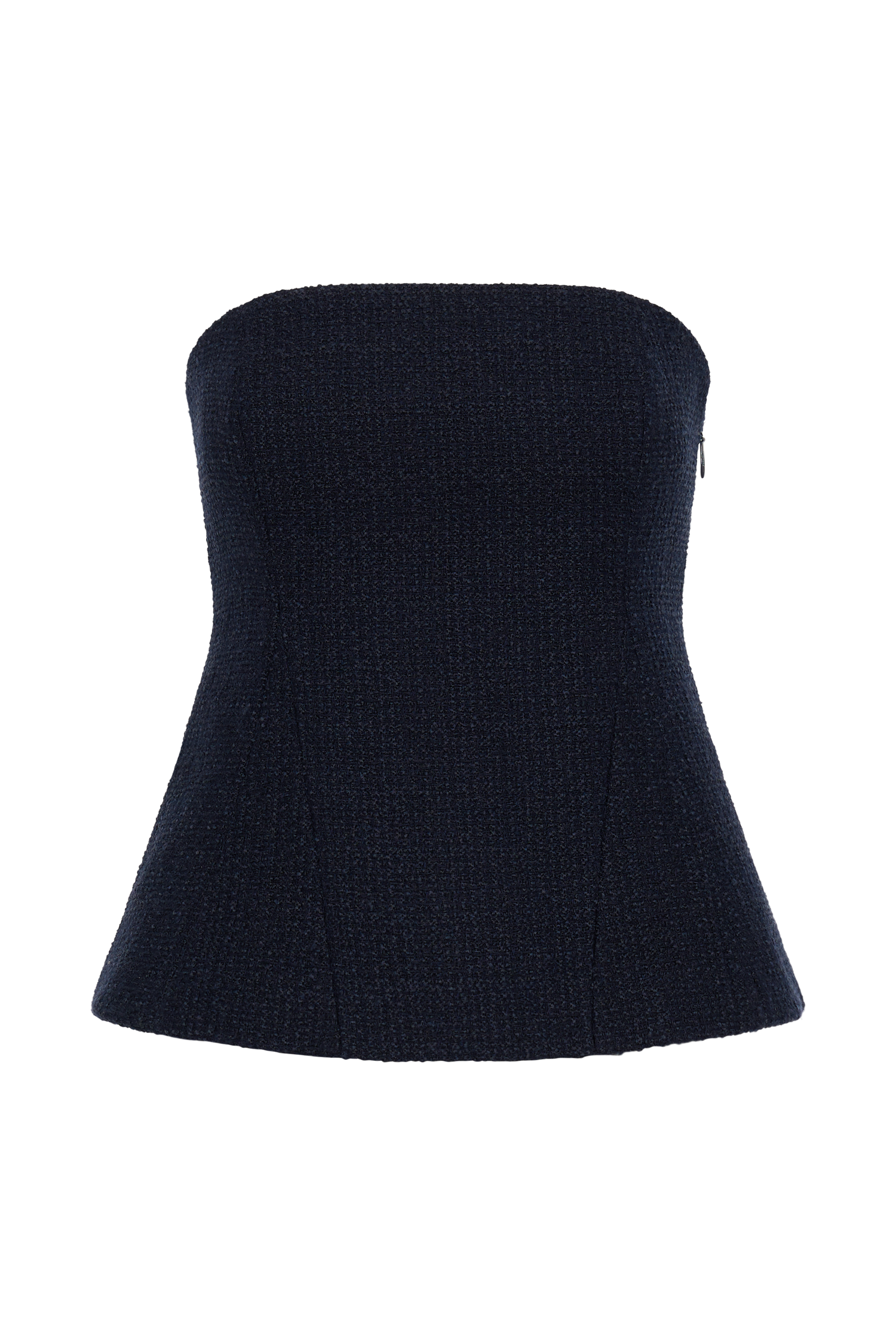 Cyrus Strapless Boucle Top - Navy-My Chic Way.All Rights Reserved
