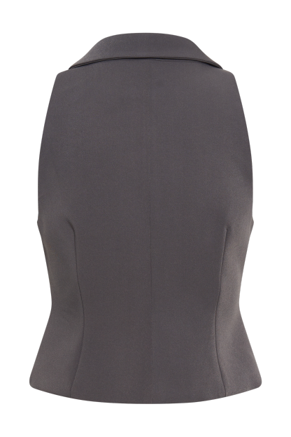 Mura Suiting Vest - Charcoal-My Chic Way.All Rights Reserved