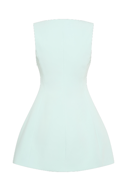 Lysandre Crepe Mini Dress - Ice Blue-My Chic Way.All Rights Reserved