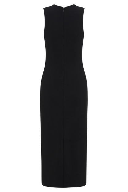 Frida Crepe Midi Dress - Black-My Chic Way.All Rights Reserved